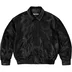 Supreme Ponyhair Varsity Jacket - Black (front)