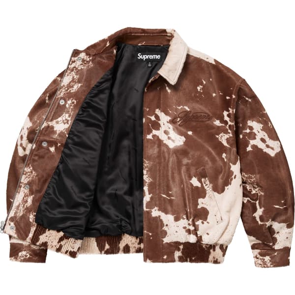 Supreme Ponyhair Varsity Jacket - Cow (front)