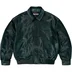 Supreme Ponyhair Varsity Jacket - Green (front)