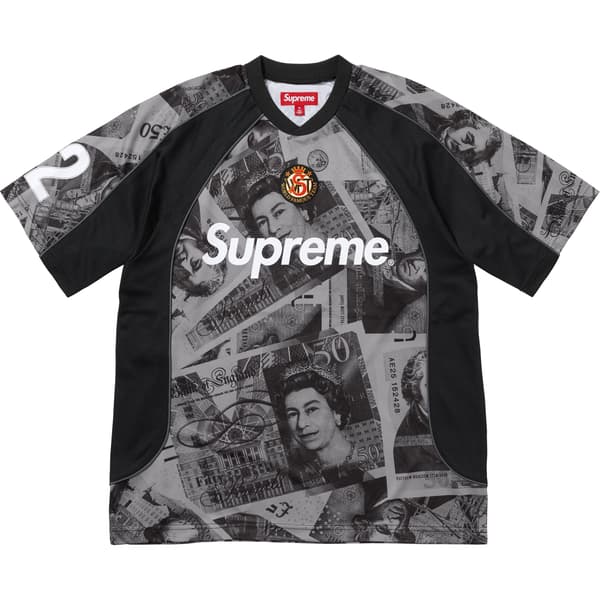 Supreme Pounds Soccer Jersey - Black (front)