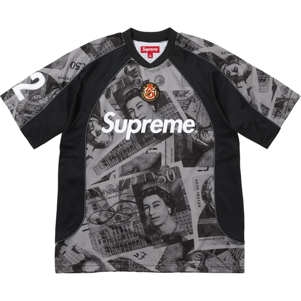 Supreme Pounds Soccer Jersey - Black (front)