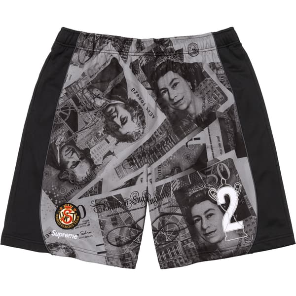 Supreme Pounds Soccer Short - Black (front)