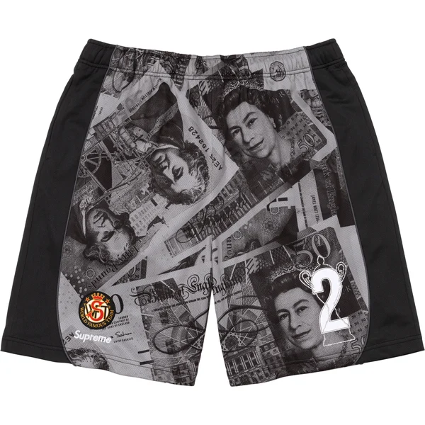 Supreme Pounds Soccer Short - Black (front)