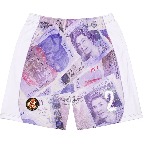 Supreme Pounds Soccer Short - White (front)