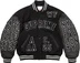 Supreme Praises Varsity Jacket - Black (front)