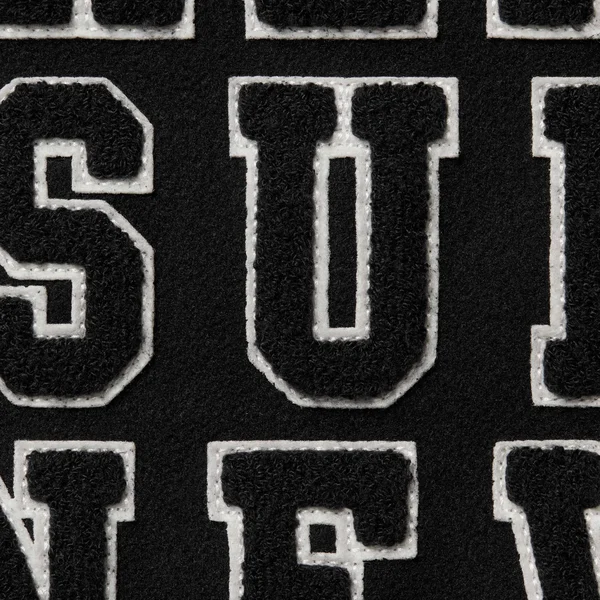 Supreme Praises Varsity Jacket - Black (front)