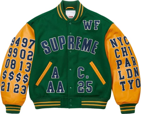 Supreme Praises Varsity Jacket - Green (front)