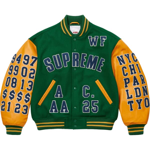 Supreme Praises Varsity Jacket - Green (front)