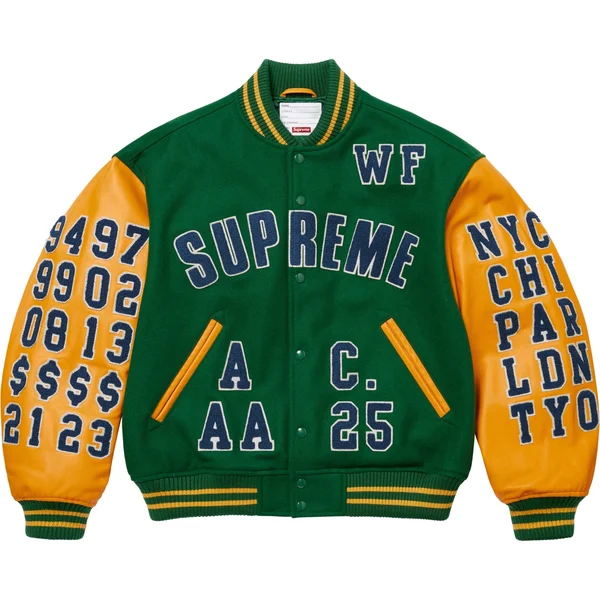 Supreme Praises Varsity Jacket - Green (front)
