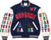 Supreme Praises Varsity Jacket - Navy (front)