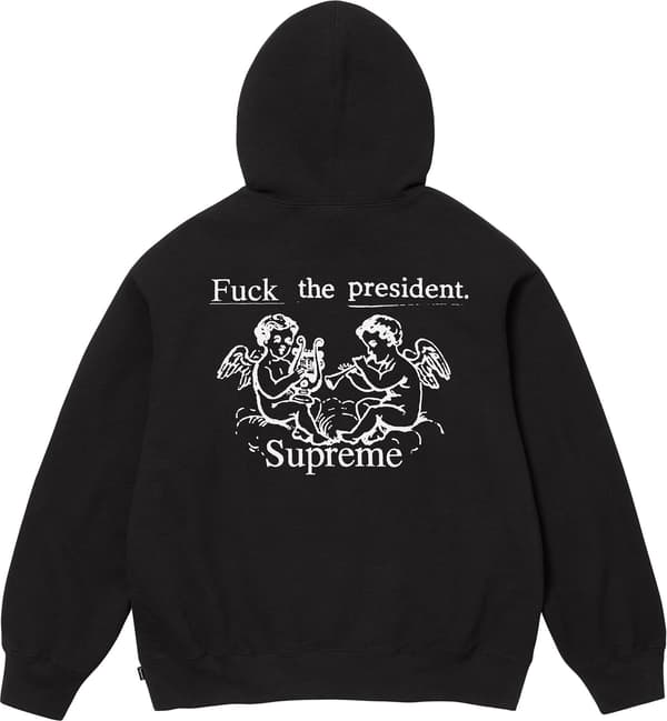 Supreme President Hooded Sweatshirt - Black (front)