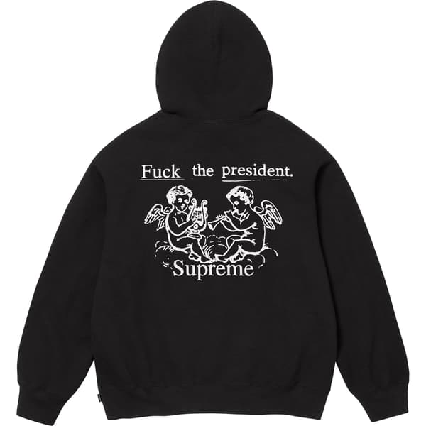 Supreme President Hooded Sweatshirt - Black (front)
