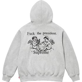 Supreme President Hooded Sweatshirt Heather Grey