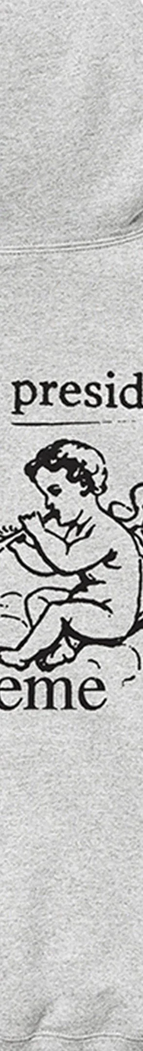 Supreme President Hooded Sweatshirt - Heather Grey (front)