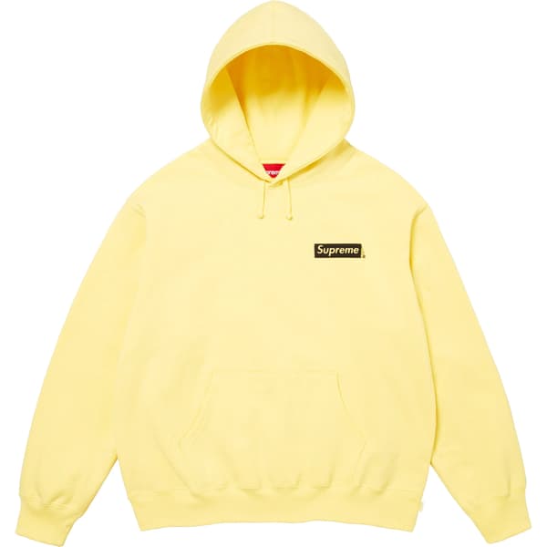 Supreme President Hooded Sweatshirt - Light Yellow (front)
