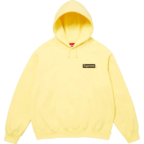 Supreme President Hooded Sweatshirt - Light Yellow (front)
