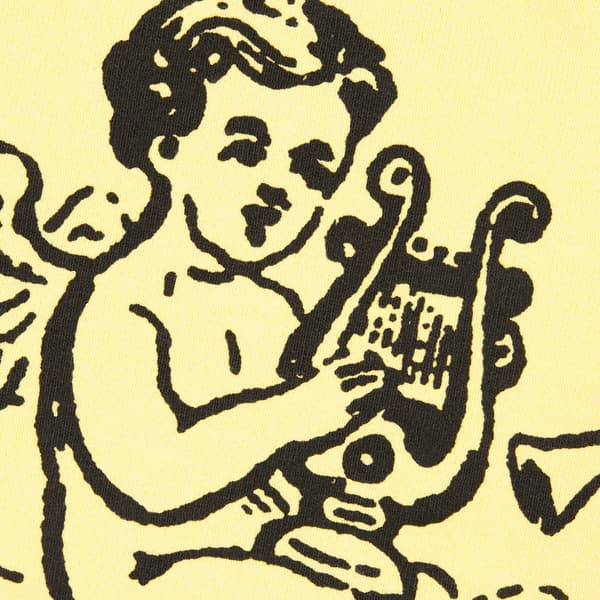 Supreme President Hooded Sweatshirt - Light Yellow (front)