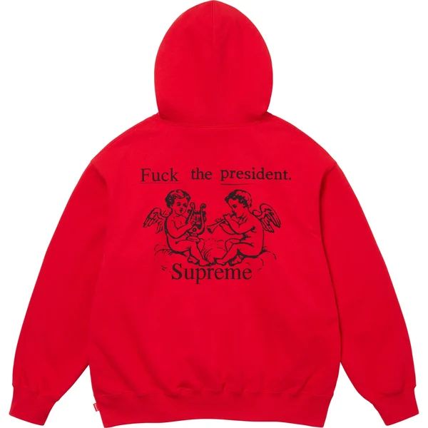 Supreme President Hooded Sweatshirt - Red (front)