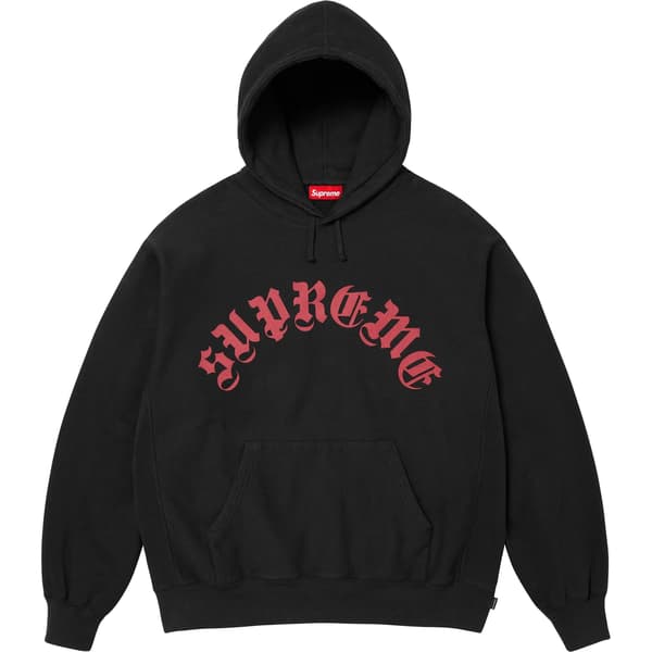 Supreme Printed Arc Hooded Sweatshirt - Black (front)