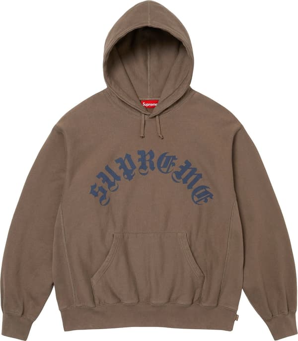 Supreme Printed Arc Hooded Sweatshirt - Dusty Brown (front)