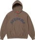 Supreme Printed Arc Hooded Sweatshirt - Dusty Brown (front)