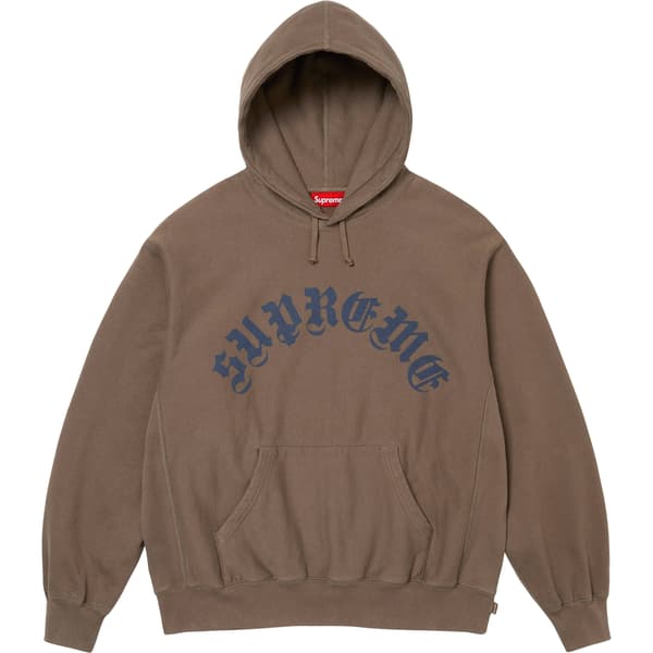 Supreme Printed Arc Hooded Sweatshirt - Dusty Brown (front)