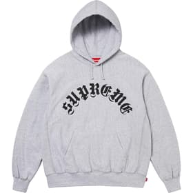 Supreme Printed Arc Hooded Sweatshirt Heather Grey