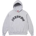 Supreme Printed Arc Hooded Sweatshirt - Heather Grey (front)