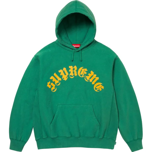 Supreme Printed Arc Hooded Sweatshirt - Light Pine (front)