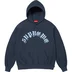 Supreme Printed Arc Hooded Sweatshirt - Navy (front)
