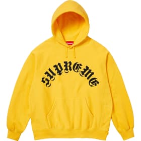 Supreme Printed Arc Hooded Sweatshirt Yellow