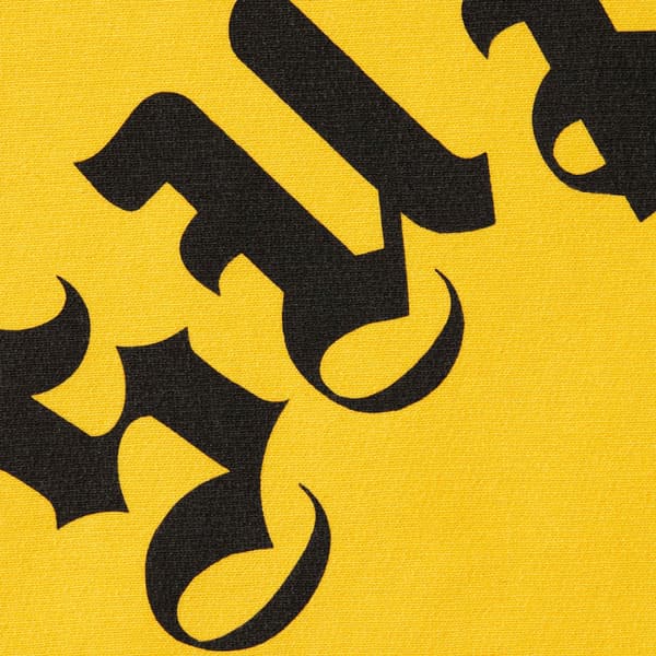 Supreme Printed Arc Hooded Sweatshirt - Yellow (front)