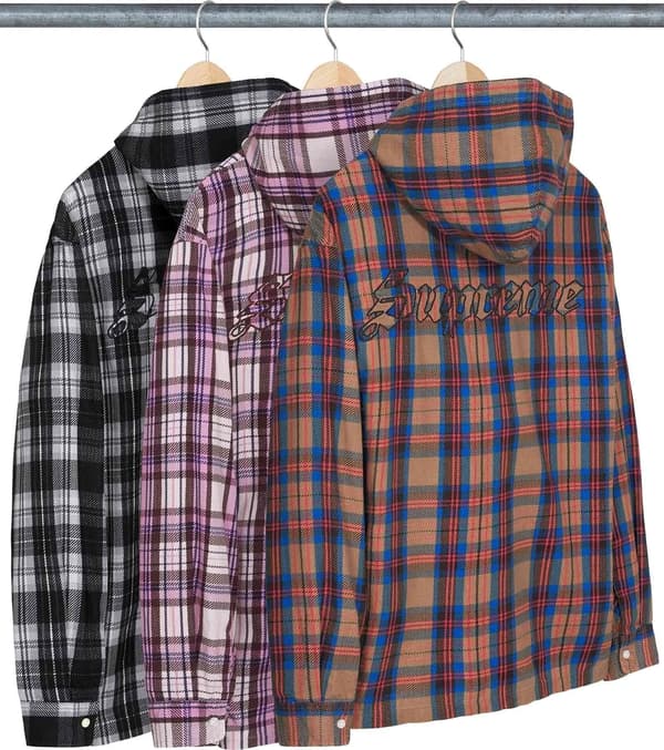 Supreme Printed Hooded Flannel Shirt - Product Image