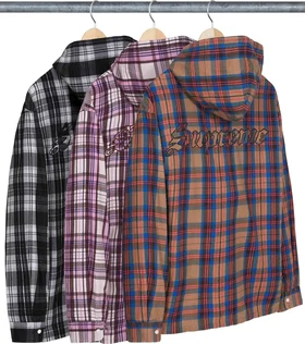 Supreme Printed Hooded Flannel Shirt