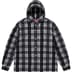 Supreme Printed Hooded Flannel Shirt - Black (front)