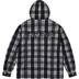 Supreme Printed Hooded Flannel Shirt - Black (front)