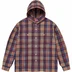 Supreme Printed Hooded Flannel Shirt - Tan (front)
