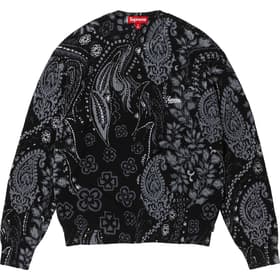 Supreme Printed Paisley Sweater Black