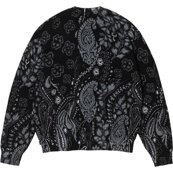 Supreme Printed Paisley Sweater - Black (front)