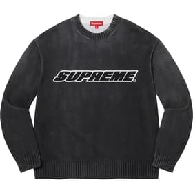 Supreme Printed Washed Sweater Black