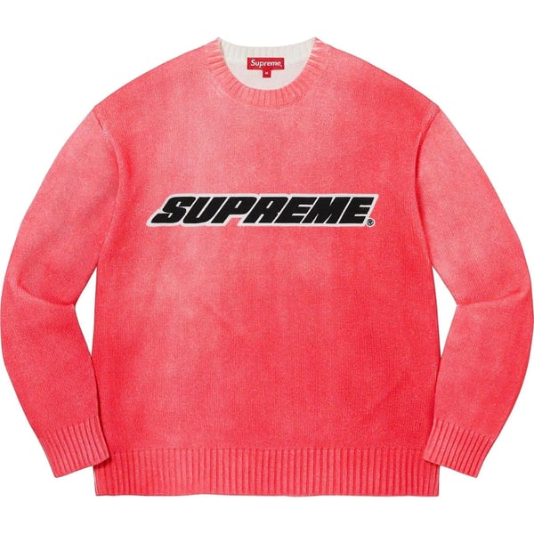 Supreme Printed Washed Sweater - Pink (front)
