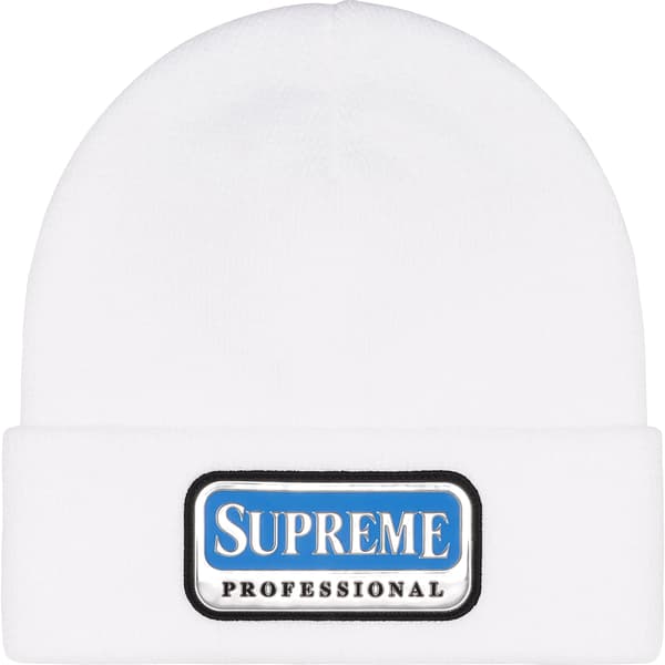 Supreme Professional Beanie - White (front)