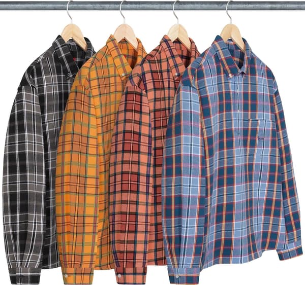 Supreme Pullover Plaid Flannel Shirt - Product Image