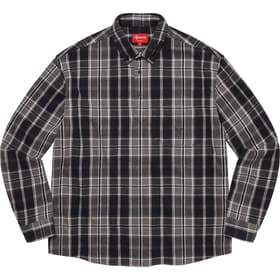 Supreme Pullover Plaid Flannel Shirt Black