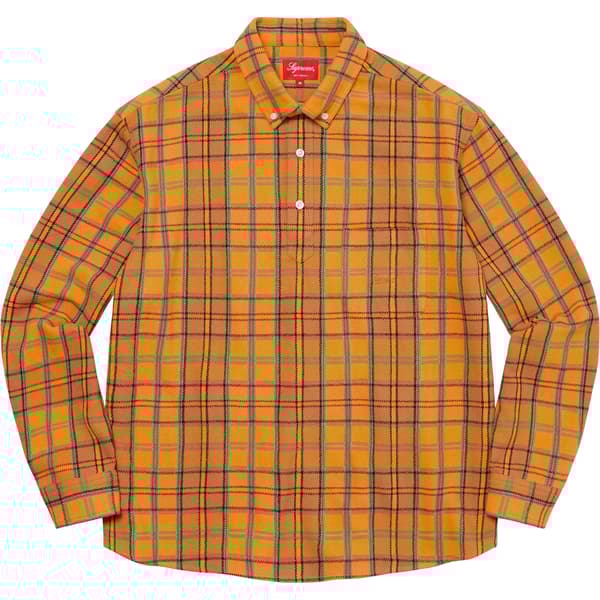 Supreme Pullover Plaid Flannel Shirt - Gold (front)