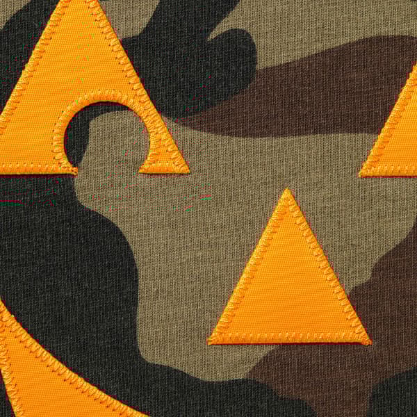 Supreme Pumpkin S/S Top - Woodland Camo (front)