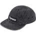Supreme Punched Denim Camp Cap - Black (front)
