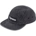 Supreme Punched Denim Camp Cap - Black (front)