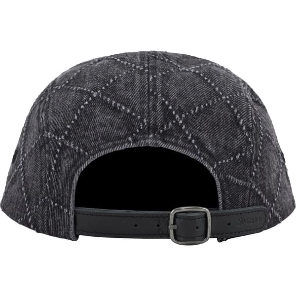 Supreme Punched Denim Camp Cap - Black (front)