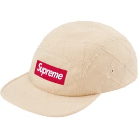 Supreme Punched Denim Camp Cap Dyed Beige